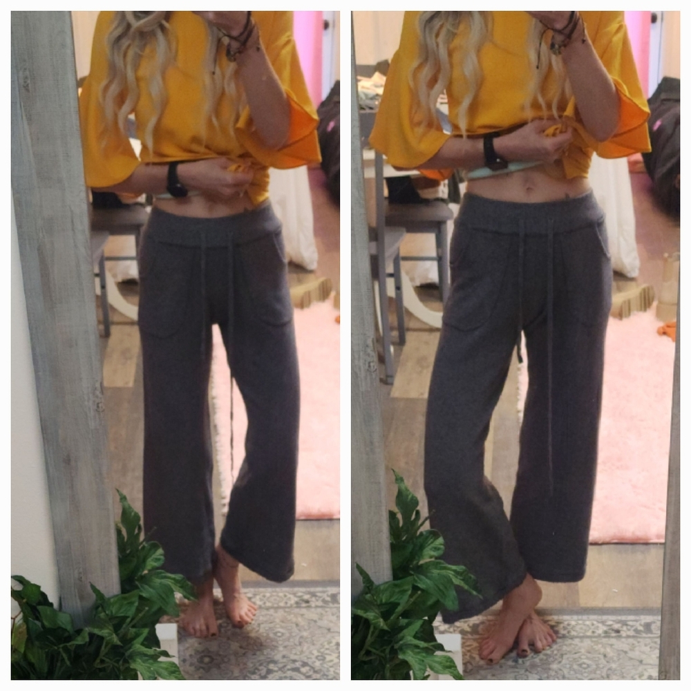 Baci Mina Wide Leg Sweater Lounge Knit Pant Stretch Xs